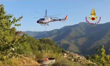 Liguria, proseguono le operazioni di spegnimento di due incendi