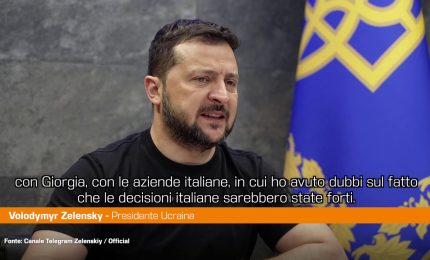 Zelensky "Mai avuto dubbi sul sostegno dell'Italia"
