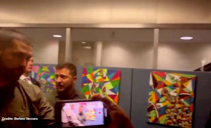 Il presidente ucraino Zelensky arriva all'Onu