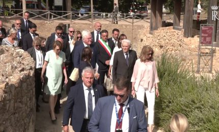 Mattarella e Steinmeier alla Villa Romana del Casale a Piazza Armerina