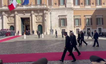 I funerali di Napolitano, l'arrivo di Mattarella alla Camera