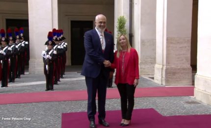 Meloni incontra il premier albanese Rama