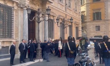 Napolitano, il feretro &egrave; giunto al Senato
