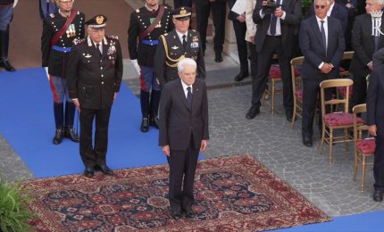 Mattarella alla cerimonia di cambio del Comandante dei Corazzieri