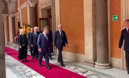 Napolitano, in Senato Monti, Fini e Casini