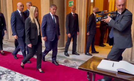 Napolitano, Meloni in Senato per la camera ardente