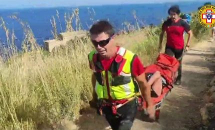 Turista romana si infortuna nel Trapanese, soccorsa e tratta in salvo