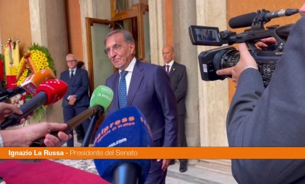 Napolitano, La Russa "Prima volta per un Papa al Senato, grande onore"