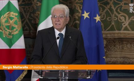 Mattarella "Germi dell'odio e del terrorismo aggrediscono la libert&agrave;"