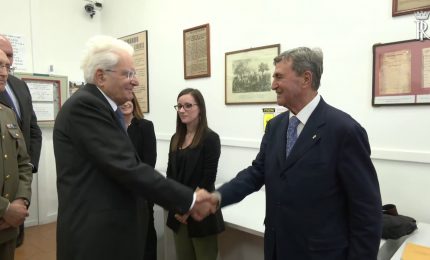 Mattarella visita Archivio storico dello Stato Maggiore dell'Esercito