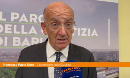 Parco della Giustizia a Bari, Sisto "Rivincita per la citt&agrave;"