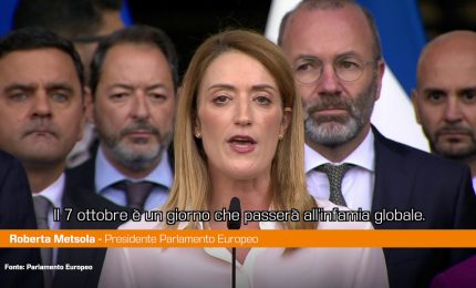 Israele, Metsola "Nessuna giustificazione per Hamas"