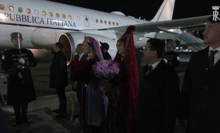 Il Presidente Sergio Mattarella &egrave; arrivato a Tashkent, in Uzbekistan