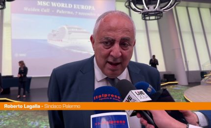 Palermo, sindaco "Avere qui la Msc World Europa &egrave; motivo d'orgoglio"
