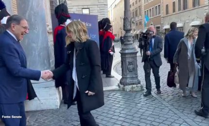 Vertice Italia-Africa, Meloni arriva a Palazzo Madama