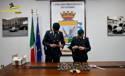 Pusher "in erba" trovato a Viterbo con 4 kg di hashish