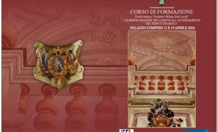 Tributi erariali, al via Corso di formazione per i comuni di Palermo e provincia