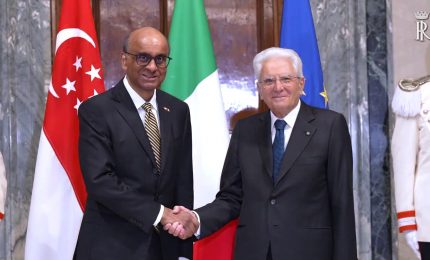 Mattarella riceve il presidente della Repubblica di Singapore
