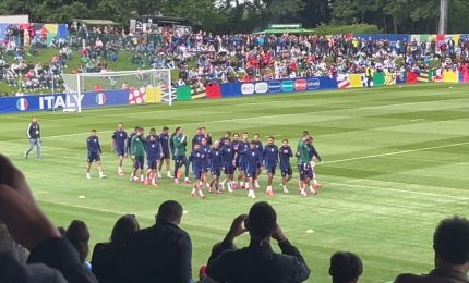 Primo allenamento dell'Italia nel ritiro tedesco di Iserlohn