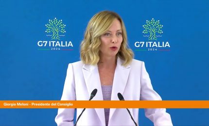 G7, Meloni "Rafforzato il sostegno all'Ucraina, non era scontato"