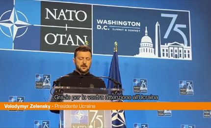 Zelensky alla Nato "Grazie per averci difeso dall'aggressione russa"