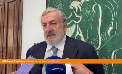 Emiliano "L'olio della Puglia migliora la qualit&agrave; della salute"