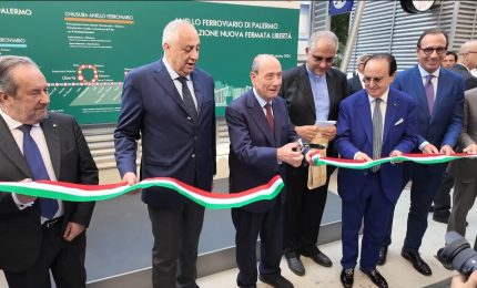 Anello ferroviario di Palermo, Schifani inaugura la fermata Libert&agrave;
