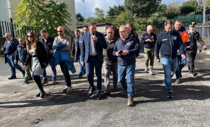 Si contano i danni del maltempo nel Catanese, sopralluogo della Protezione civile