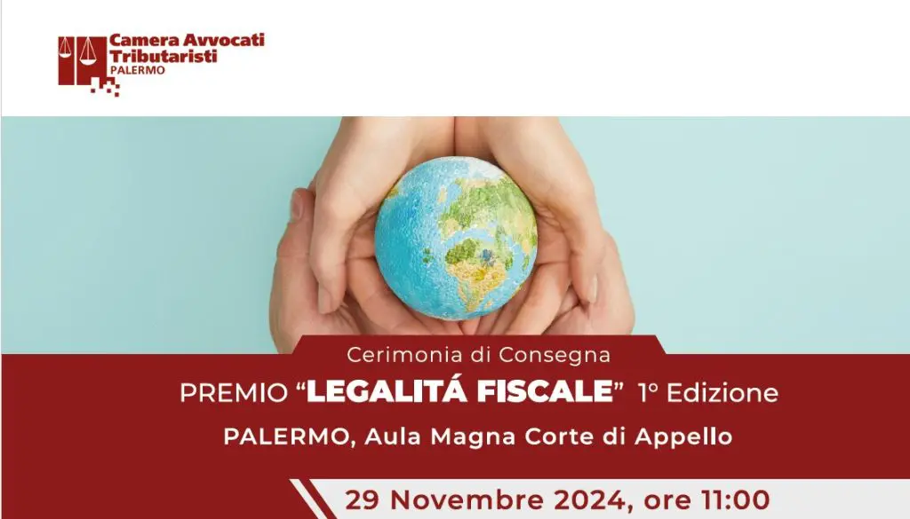 Camera Avvocati Tributaristi Palermo assegna premio &ldquo;Legalit&agrave; fiscale&rdquo;