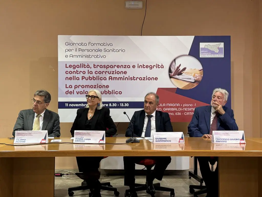 Legalit&agrave; e trasparenza, confronto tra giuristi e sanitari all&rsquo;Arnas Garibaldi di Catania