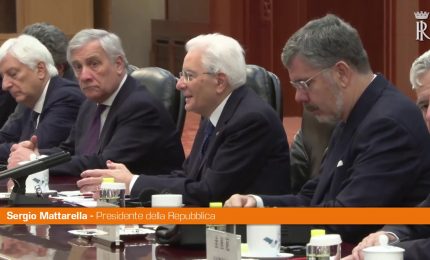 Mattarella "Sviluppare sempre di pi&ugrave; la collaborazione con la Cina"