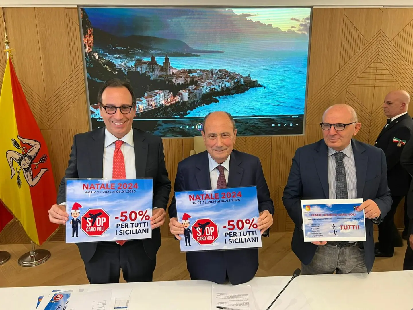 Sconto del 50% sui biglietti aerei a Natale, Schifani &ldquo;Contro il caro voli&rdquo;