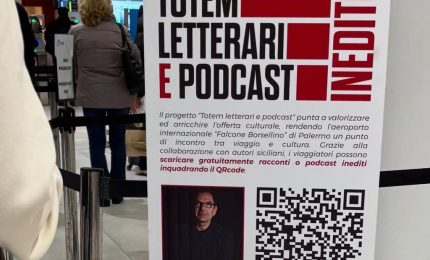 Aeroporto Palermo, successo per iniziativa &ldquo;Totem letterari e podcast&rdquo;