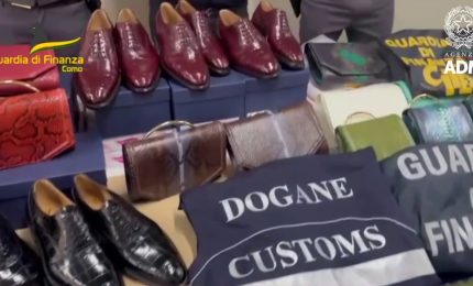 Como, sequesto accessori abbigliamento realizzati con pelli aninali