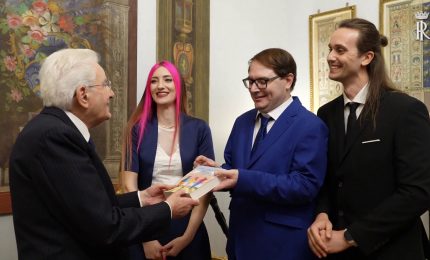 Il presidente Mattarella riceve il "Trio Tercon" al Quirinale