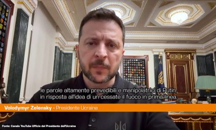 Zelensky "Putin vuole continuare la guerra"