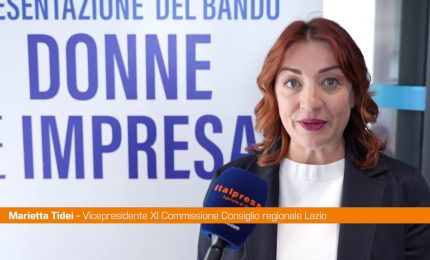 Bando Donne e Impresa nel Lazio, Tidei "Auspico grande partecipazione"