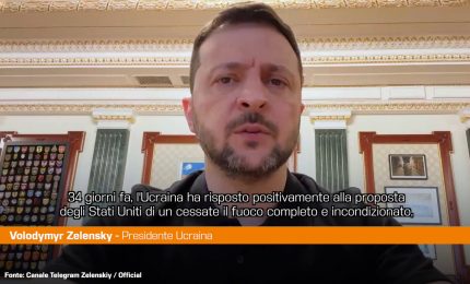 Zelensky "Putin non vuole il cessate il fuoco"