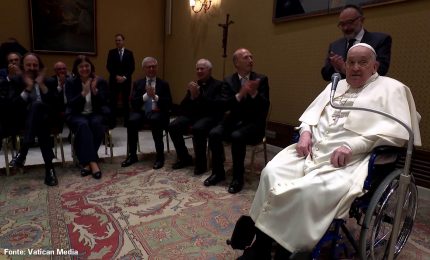 Papa Francesco incontra vertici e personale del Policlinico Gemelli