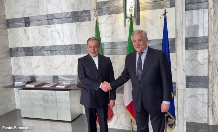 Incontro fra Tajani e ministro Esteri iraniano Araghchi