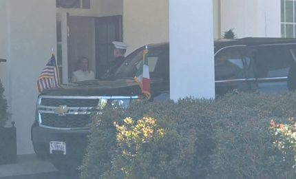 Meloni lascia la Casa Bianca dopo l'incontro con Trump