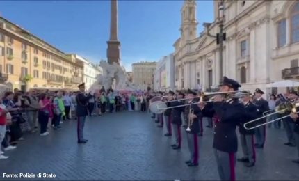 La Banda della Polizia a piazza Navona per il 'giubileo delle bande'