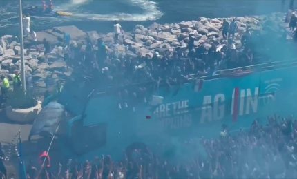 Napoli si tinge d'azzurro per la festa scudetto