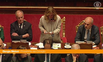 Meloni "Spread pi&ugrave; che dimezzato da quando siamo al Governo"