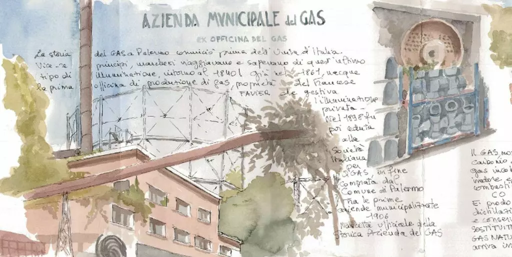 I disegni del gruppo Palermo/Sketchcrawl in mostra all&rsquo;ex officina AMG Gas