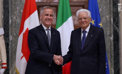 Mattarella riceve il primo ministro canadese Carney