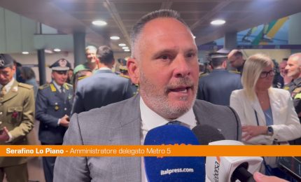 Milano, la Metro 5 celebra gli sciatori delle Fiamme Gialle