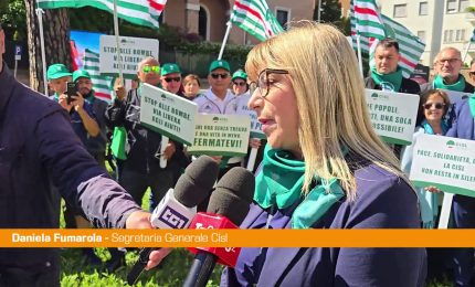 Sit-in della Cisl per la pace in MO, Fumarola "Cessate il fuoco"