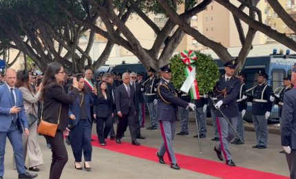 Strage Capaci, deposta corona d'alloro alla Caserma Lungaro a Palermo