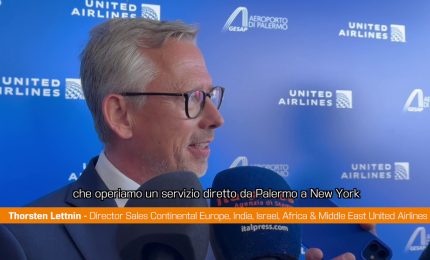 Lettnin (United Airlines) &ldquo;Felici di collegare Palermo e New York"